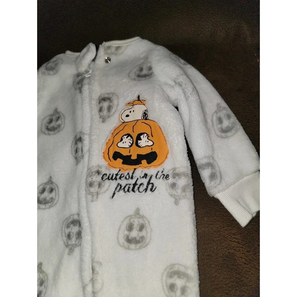 Peanuts fleece sleeper fall Halloween cutest in the patch size 6 9 months